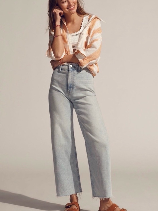 pistola Denim - pistola Light Blue High-Rise Wide Leg Jeans